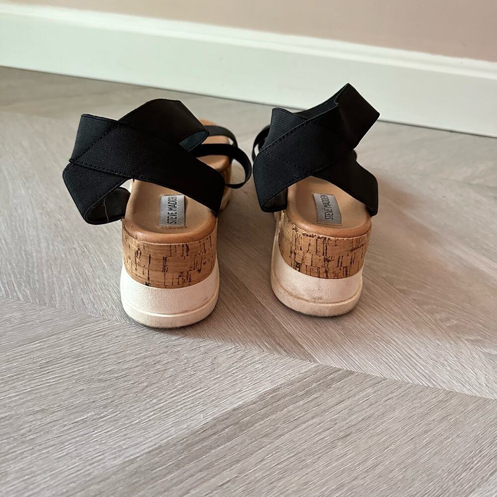Steve Madden Bandi Platform Sandals Elastic Cork … - image 6